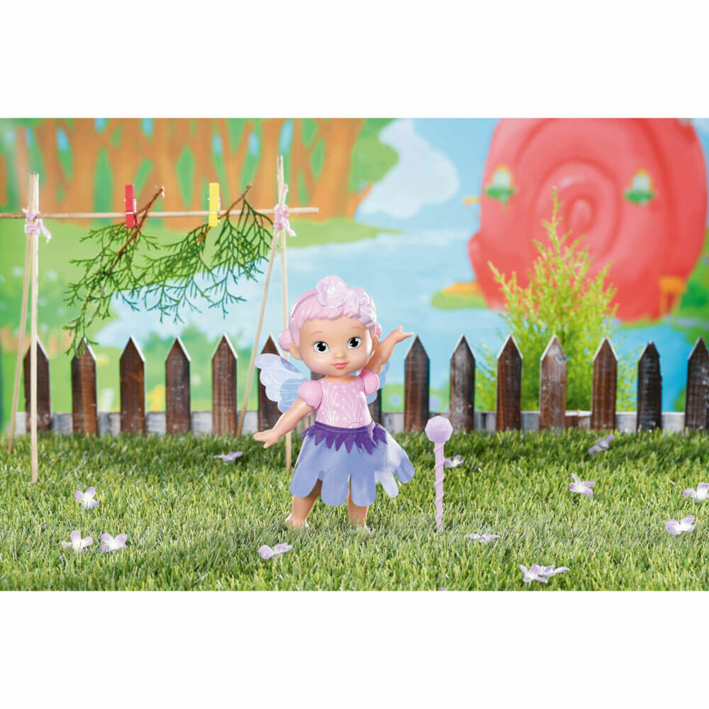 Zapf Creation BABY born Storybook Fairy Violet, Feen-Puppe, Spielpuppe, mit Flügelfunktion, 18 cm, 833780