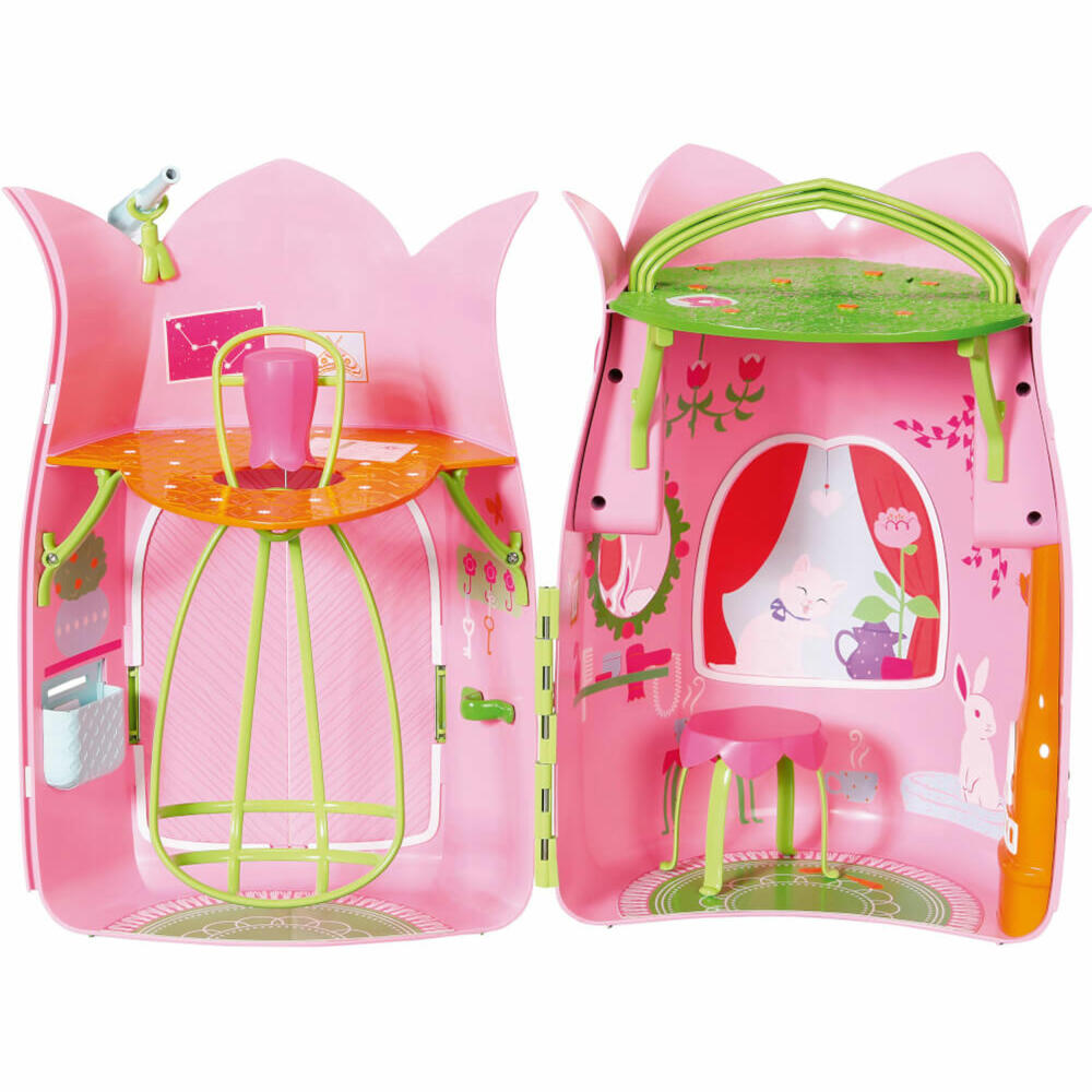 Zapf Creation BABY born Storybook Cottage, Spielhaus, Puppenhaus, Ausklappbar, Puppen Haus, 833803