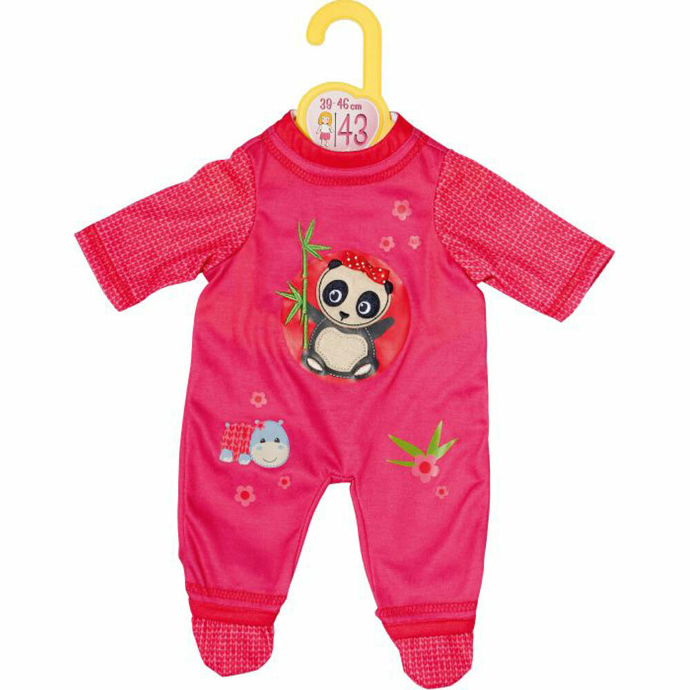 Zapf Creation Dolly Moda Romper with Panda, Doll Clothes, Clothes Doll, 43 cm, 871461