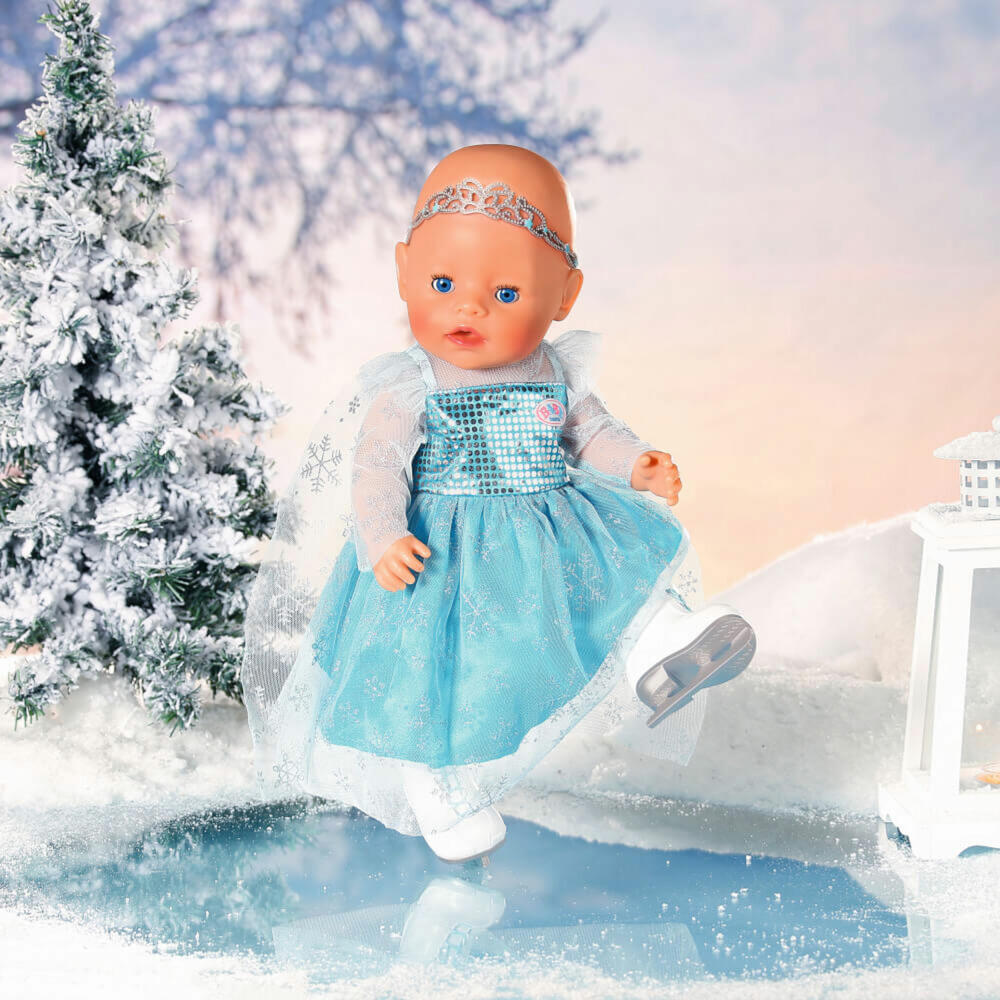 Zapf Creation BABY born Eisprinzessin Set, Kleid, Puppenkleidung, Puppen Kleidung, 43 cm, 832257