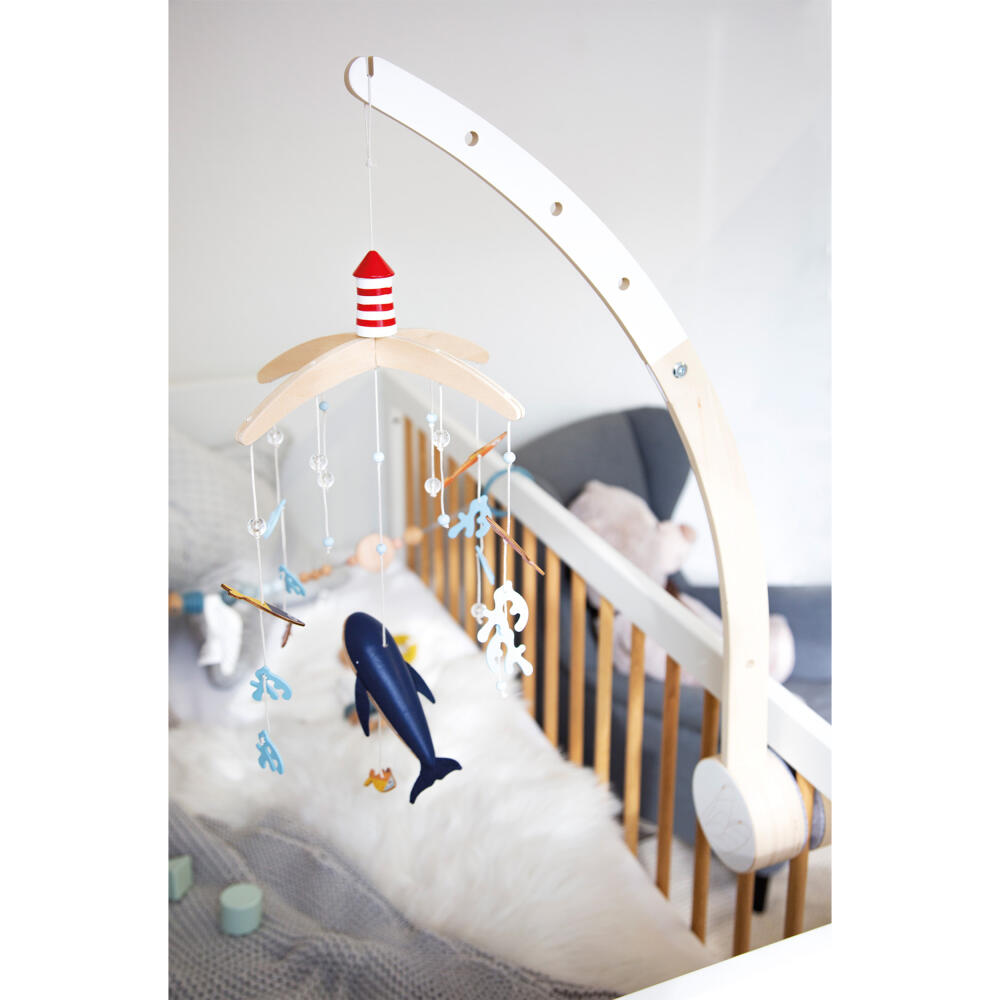 Legler Small Foot Baby Mobile Holder Seaside, Decoration, Cot, Wood, 12395
