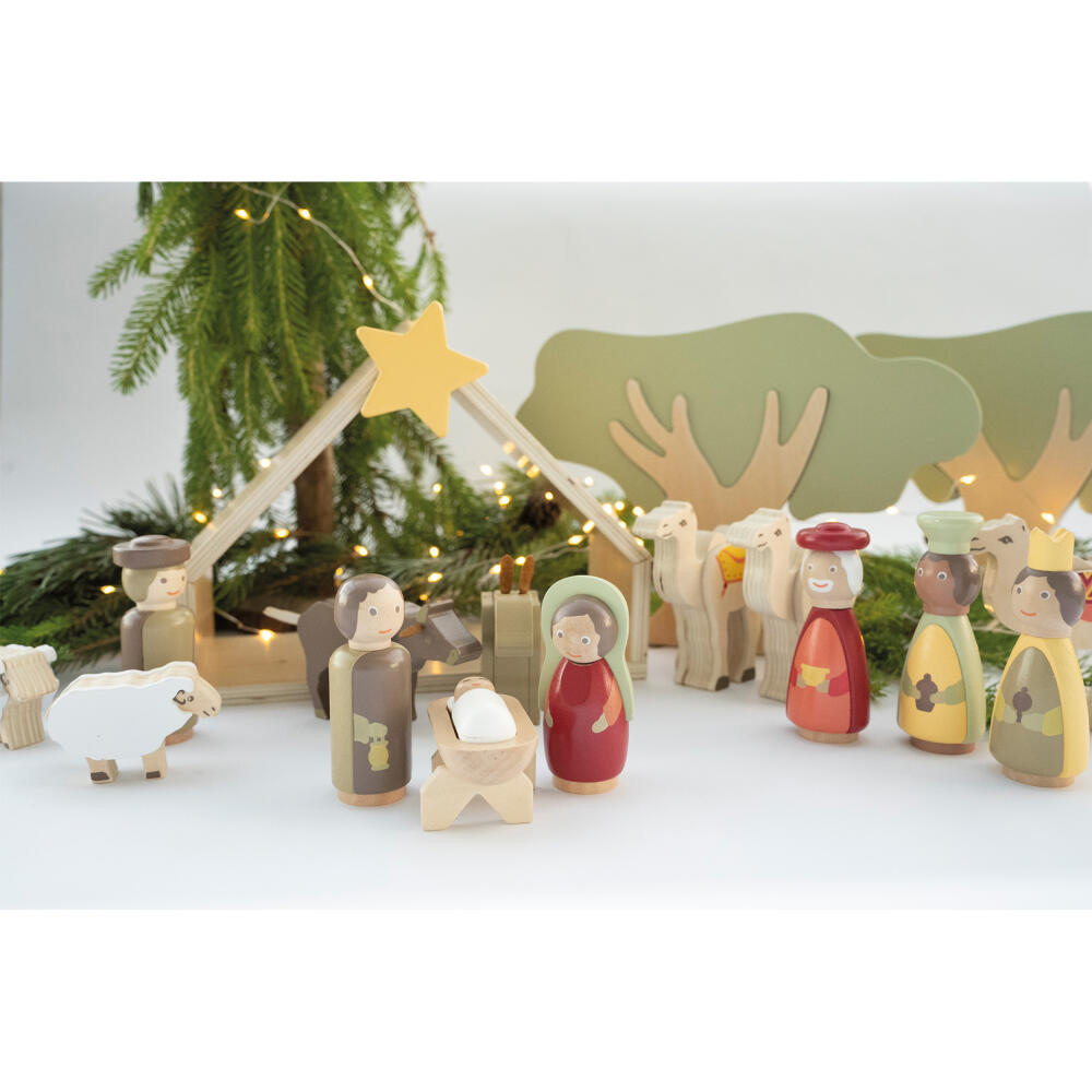 Legler Small Foot Playset Nativity Scene, Decoration, Christmas, Wood, from 3 years, 12356