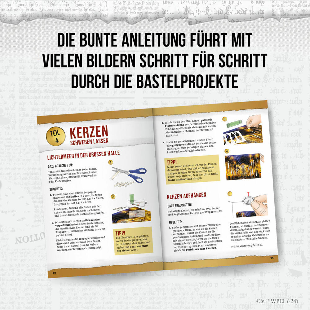 KOSMOS AllesKönnerKiste Harry Potter Bastelbox Schwebende Kerzen, Bastelset, Basteln, ab 8 Jahren, 604646