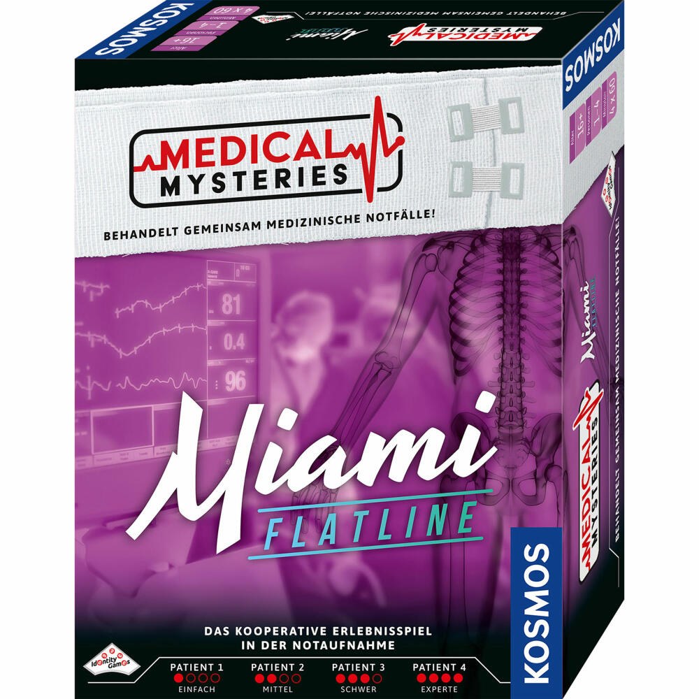 KOSMOS Medical Mysteries Miami, kooperatives Erlebnisspiel, Gesellschaftsspiel, ab 16 Jahren, 684426