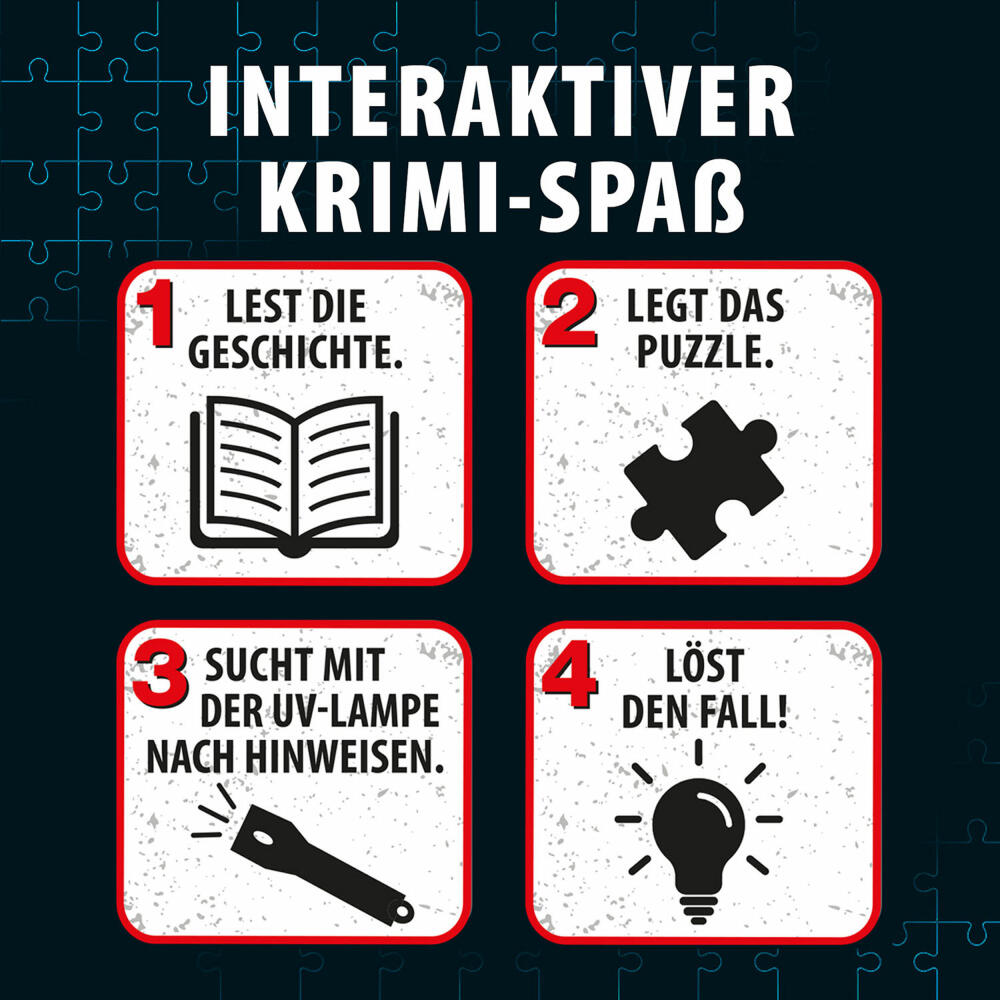 KOSMOS Krimipuzzle Die drei ??? Echo der Finsternis, Krimispiel, Puzzle, ab 10 Jahren, 300 Teile, 684464