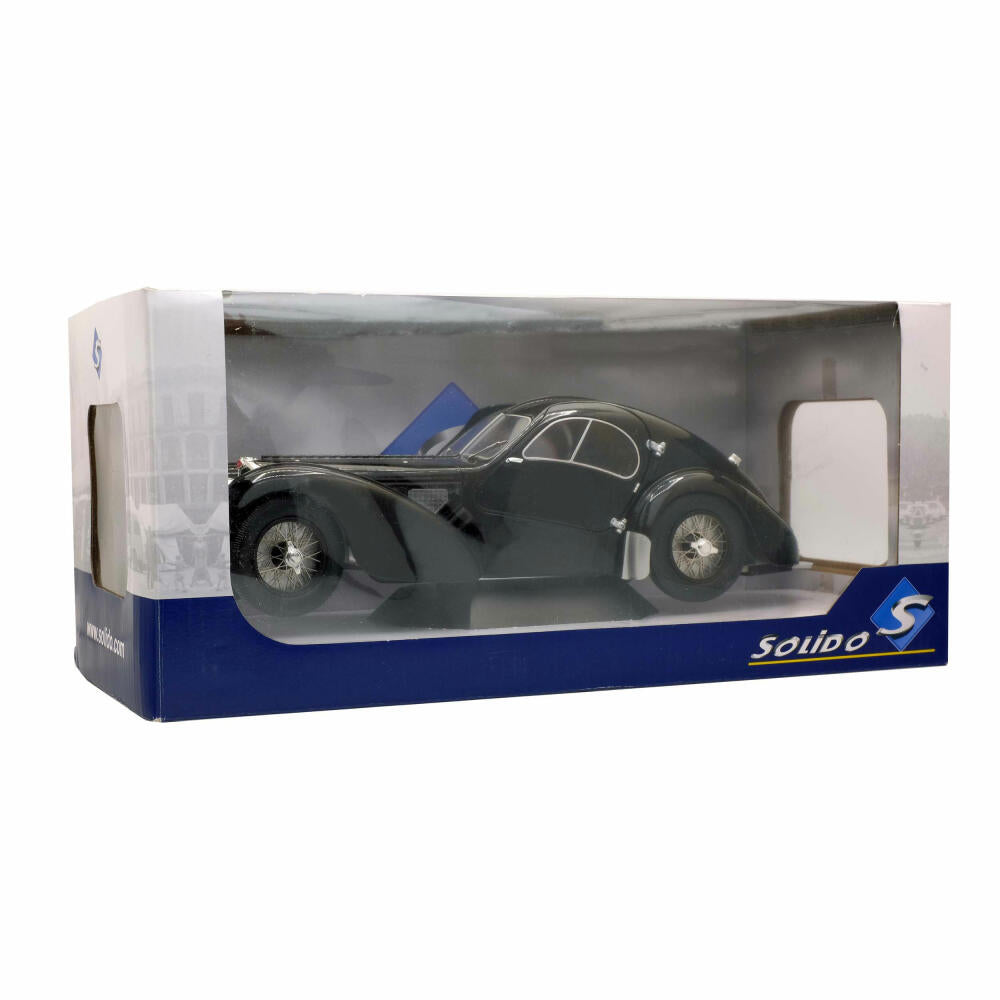 Solido Bugatti Atlantic Type 54 SC, model car, vintage car, car, miniature, black, 1:18, 421184430