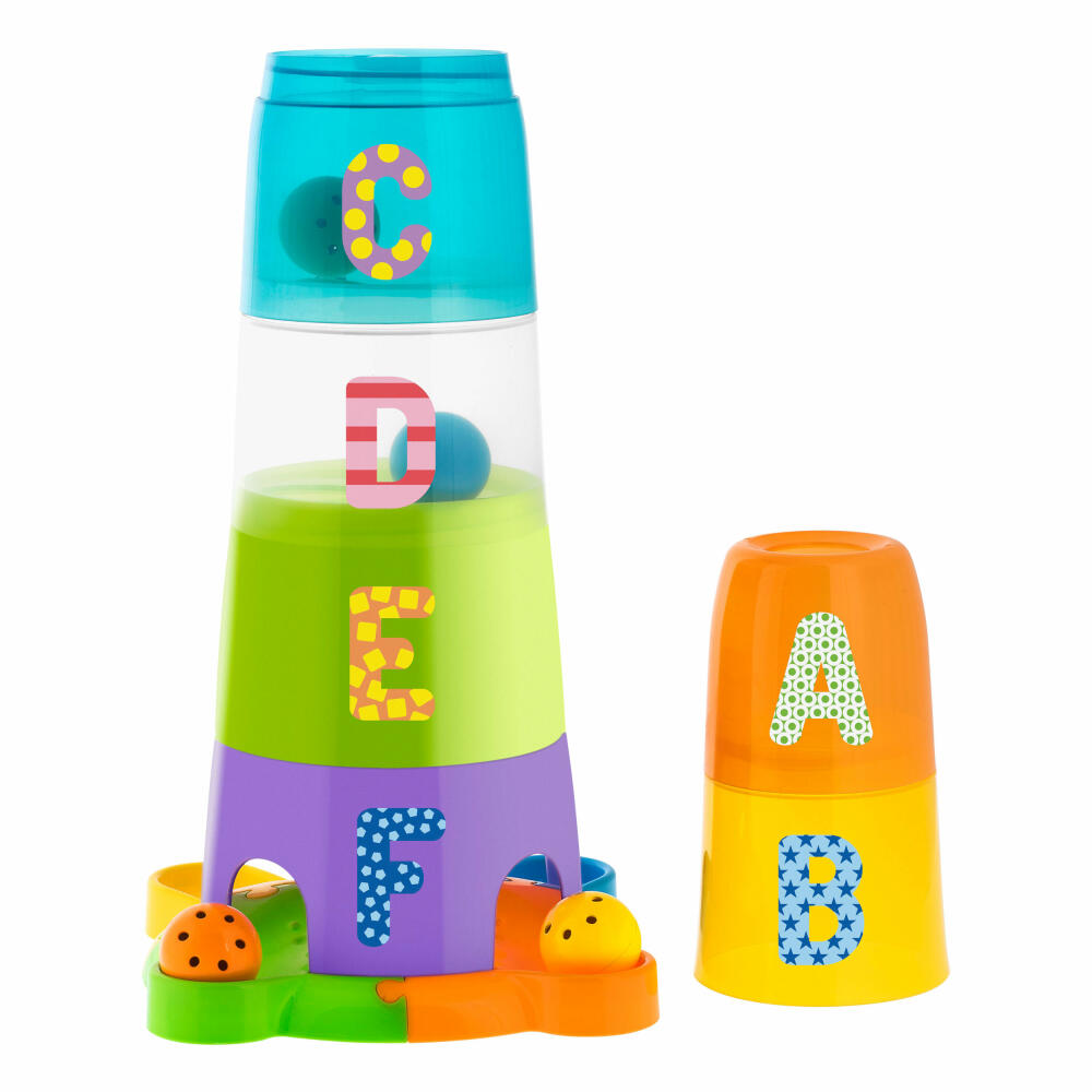 Chicco 2 In 1 Stacking Cup and Marble Run, Sorting Game, Ball Game, Puzzle Game, Toy, 9308000000