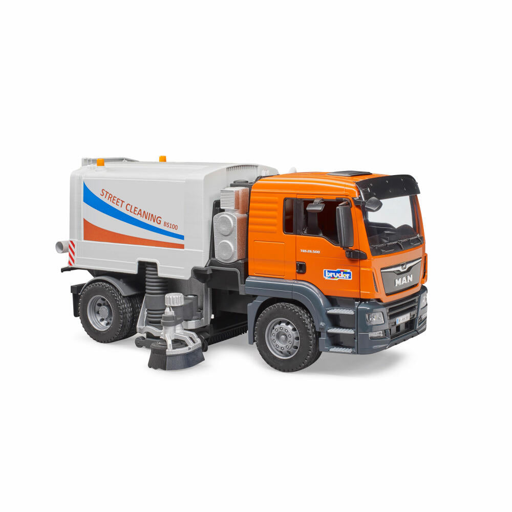 Bruder Commercial Vehicles MAN TGS Truck Street Cleaning, Sweeper, Model Vehicle, Model Vehicle, Toy, 03780