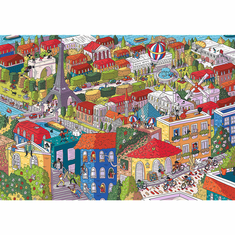 Trefl Puzzle UFT Eye Spy Sneaky Peakers - Paris, France, 1000 pieces, 68.3 x 48 cm, 10712
