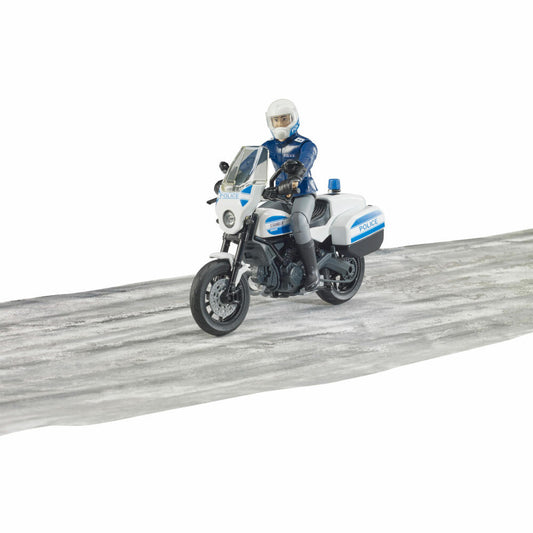 Bruder bworld Scrambler Ducati Polizeimotorrad, Polizist, Motorrad, Polizei, Zubehör, Spielzeug, 62731