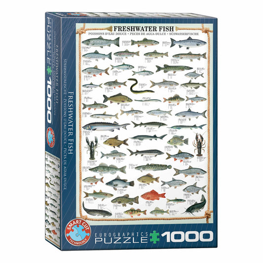 Eurographics Puzzle Freshwater Fish, Animals, 1000 pieces, 68 x 48 cm, 6000-0312