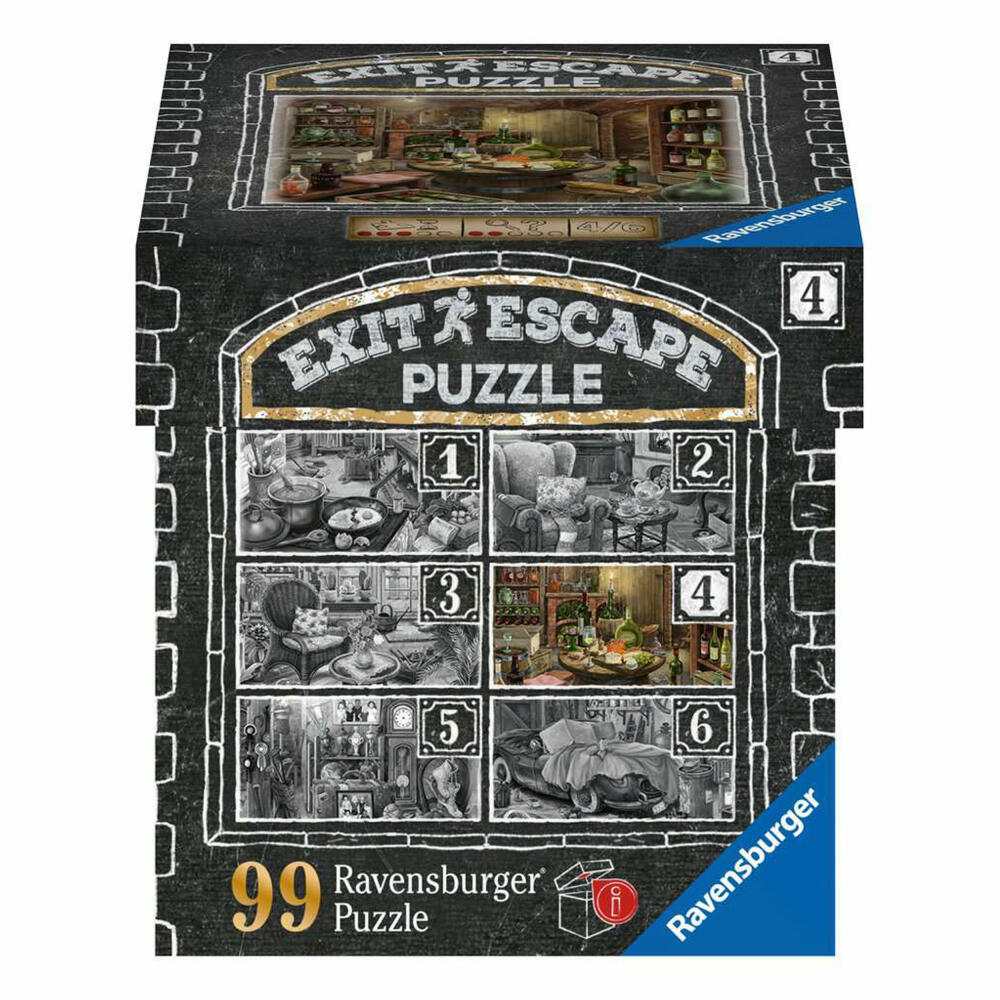 Ravensburger Puzzle Im Gutshaus - Weinkeller, Erwachsenenpuzzle, 99 Teile, 16880
