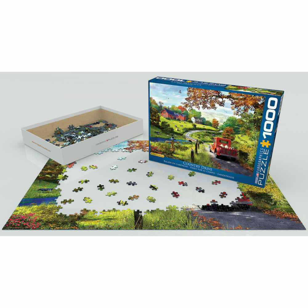 Eurographics Puzzle Die Landstraße von Dominic Davison, 1000 Teile, 68 x 48 cm, 6000-0968