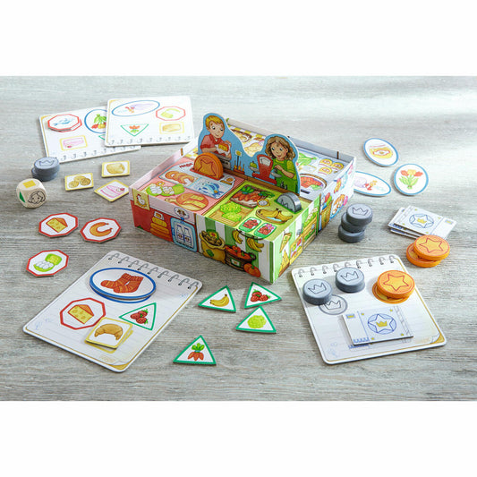 HABA Meine Ersten Spiele Einkaufen, Würfelspiel, Lernspiel, Kaufladen, Spielzeug, 302781