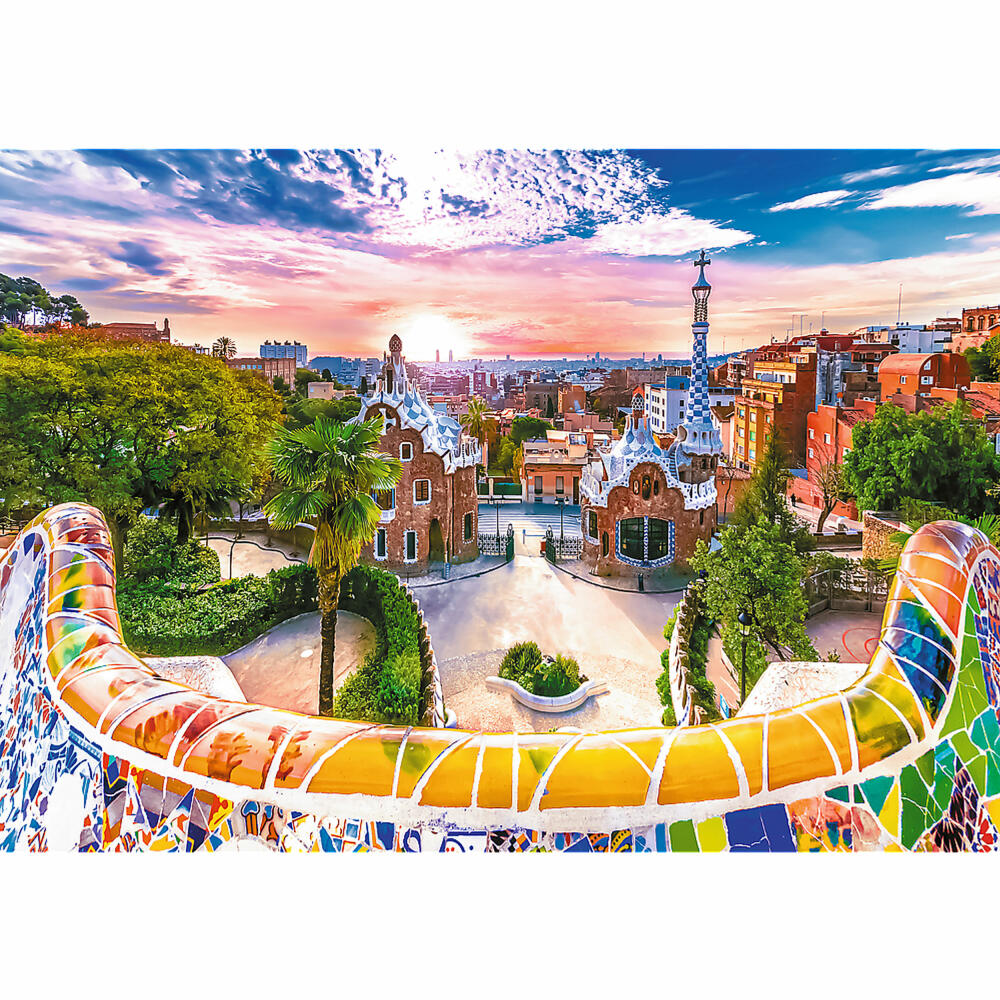 Trefl Puzzle Sonnenuntergang in Barcelona, Spanien, 1000 Teile, 68.3 x 48 cm, 10711