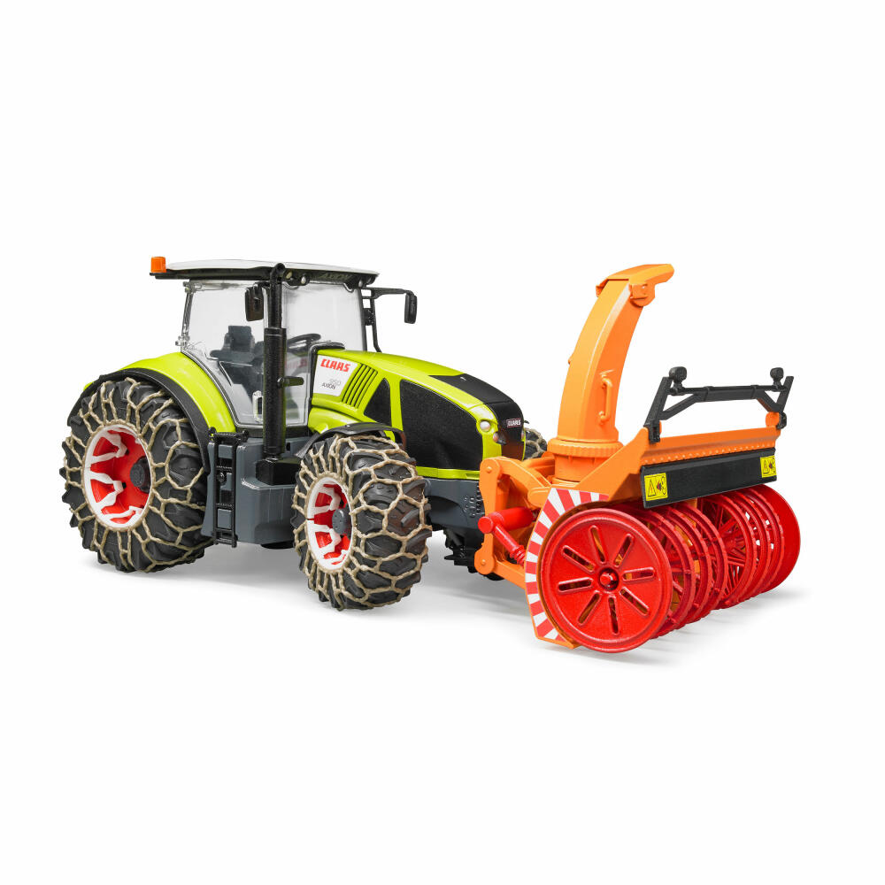 Bruder Agriculture Claas Axion 950, with snow chains and snow blower, tractor, model vehicle, model vehicle, toy, 03017