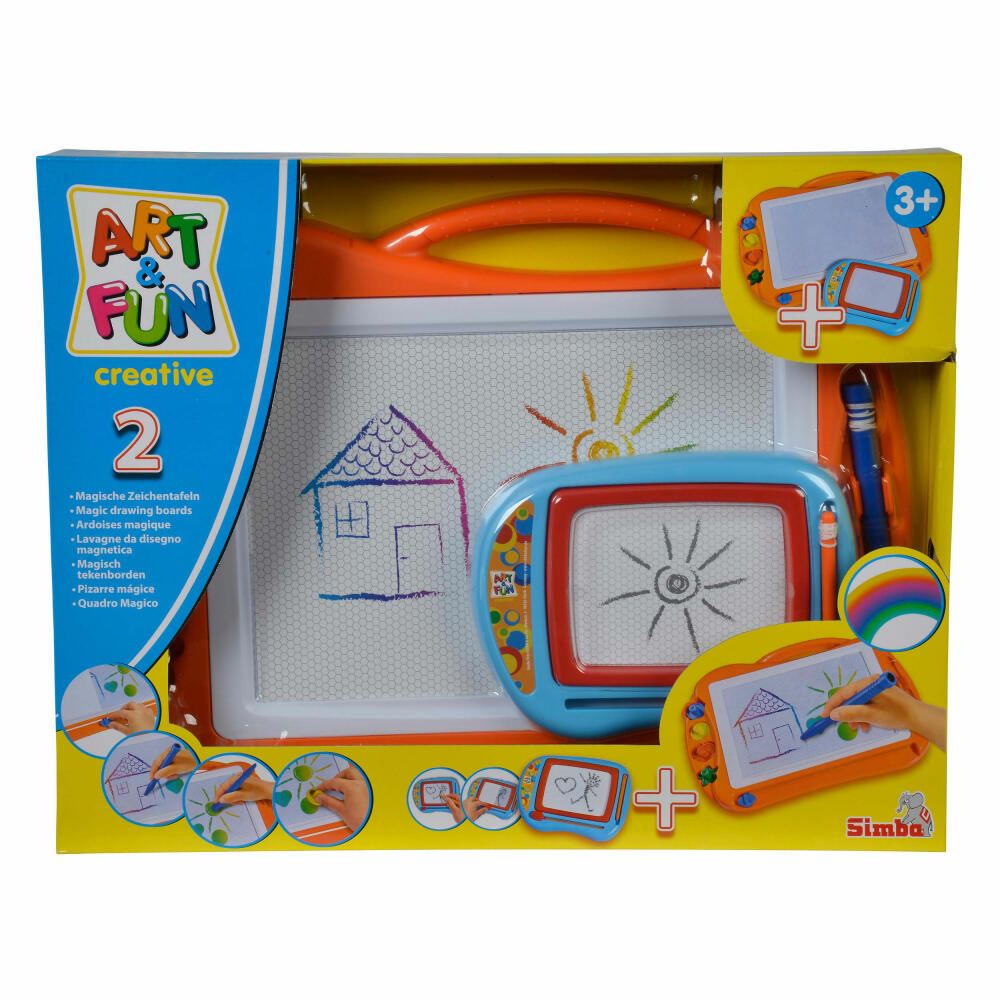 Simba Art & Fun 2 Maltafeln, Zeichentafeln, Maltafel, Zeichentafel, 40 x 29 cm, 16 x 13 cm, 106334149
