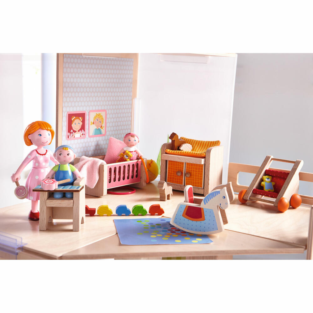 HABA Little Friends Puppenhaus Möbel Kinderzimmer, Spielhaus, Puppen Haus, Spielzeug, 301989