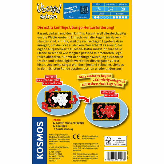 KOSMOS Ubongo! Extrem, Mitbringspiel, Legespiel, Logikspiel, Familienspiel, Gesellschaftsspiel, 712686