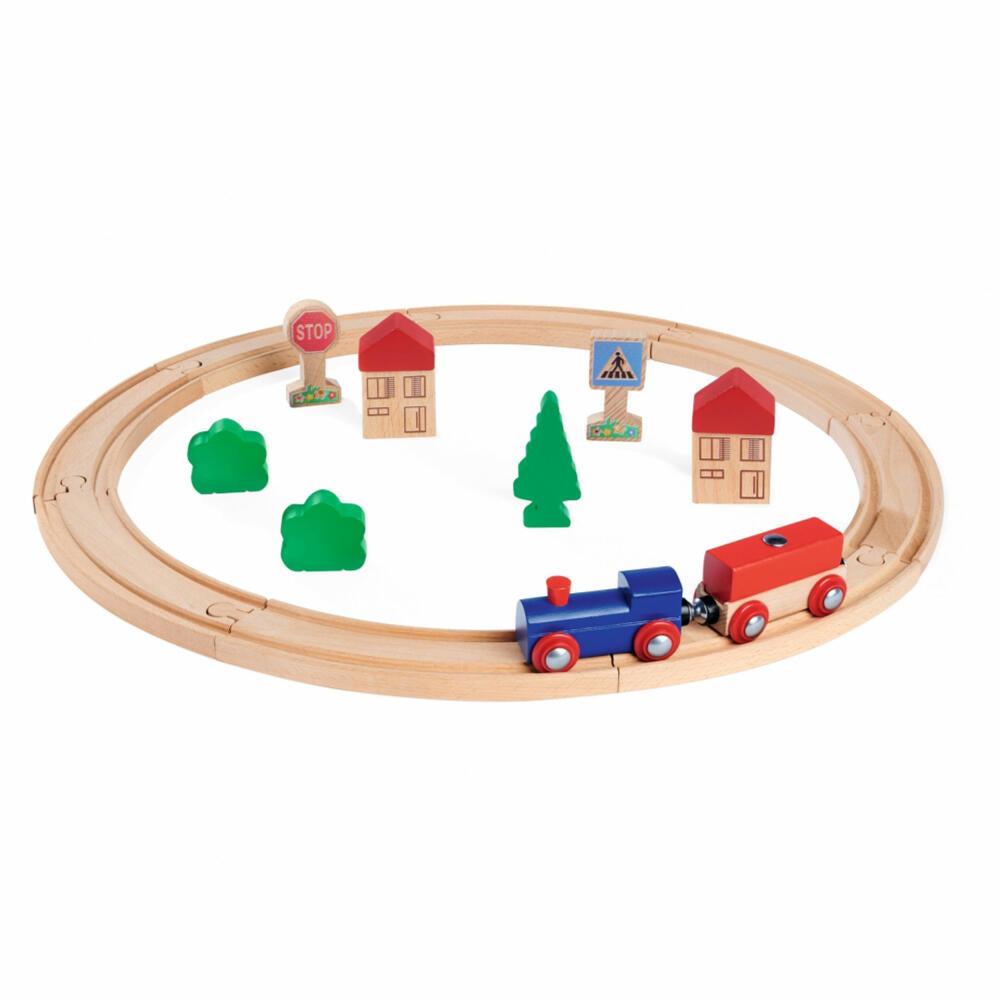 Eichhorn Bahn Kreis, 20-tlg., Eisenbahn, Holzeisenbahn, Log, Zug, Spielzeug, Holz, 100006200