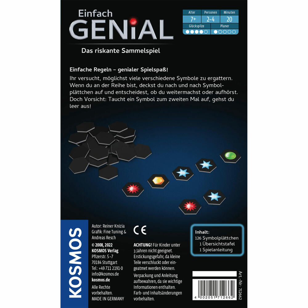 KOSMOS Simply Brilliant Bring-along Game, Collecting Game, Children's Game, Family Game, from 8 years, 712662