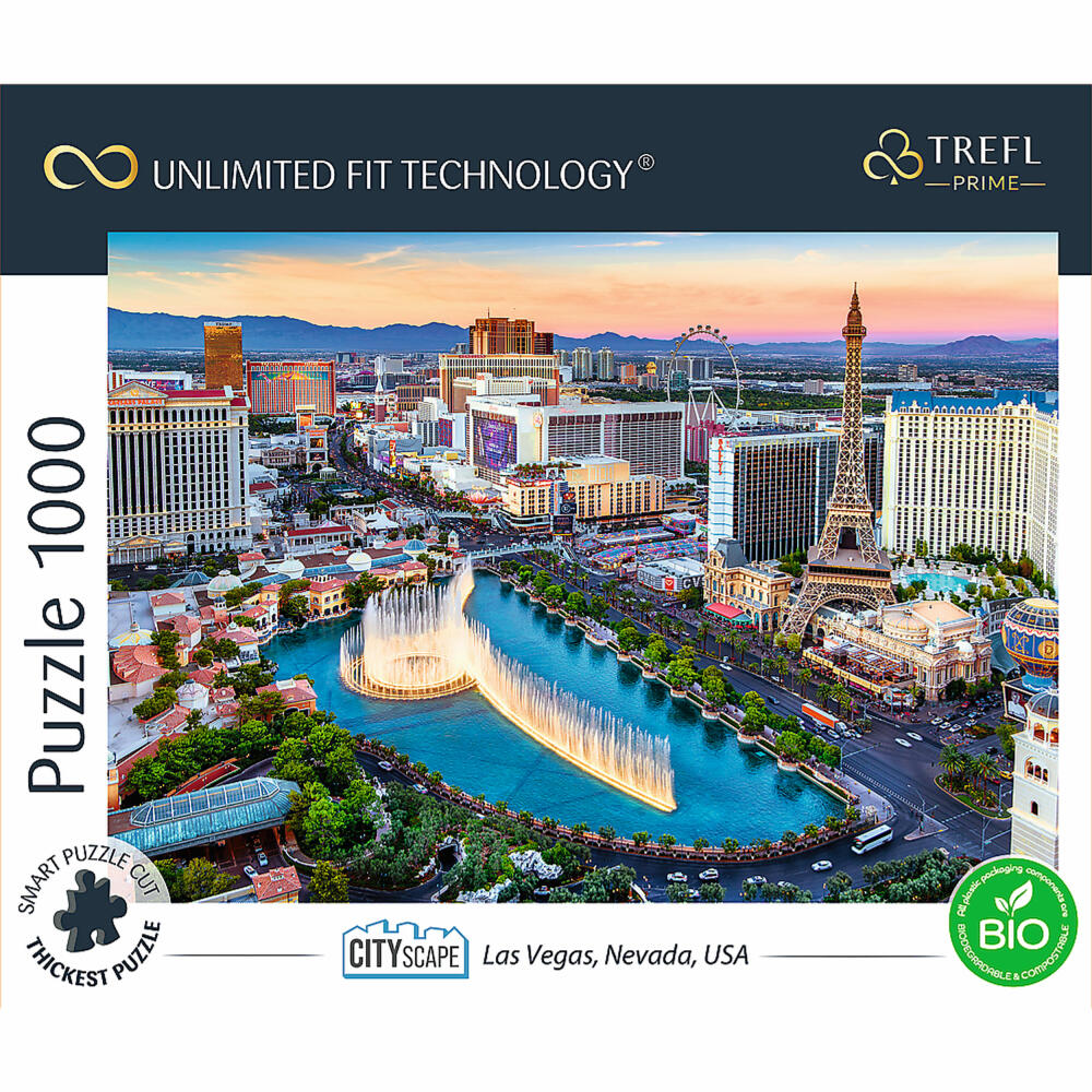 Trefl Puzzle UFT Cityscape: Las Vegas, Nevada, USA, 1000 pieces, 68.3 x 48 cm, 10757