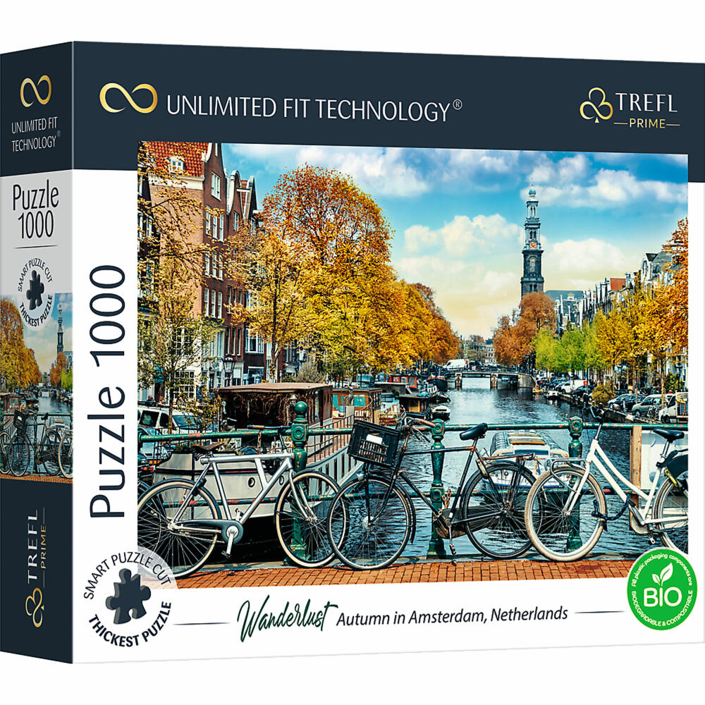 Trefl Puzzle UFT Wanderlust: Autumn in Amsterdam, 1000 pieces, 68.3 x 48 cm, 10702