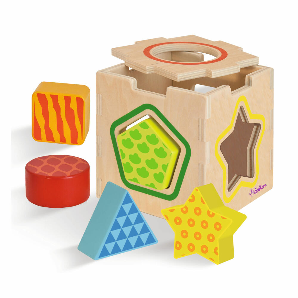 Eichhorn Color plug-in box, plug-in toy, plug-in game, wooden toy, wooden toy, 100002254