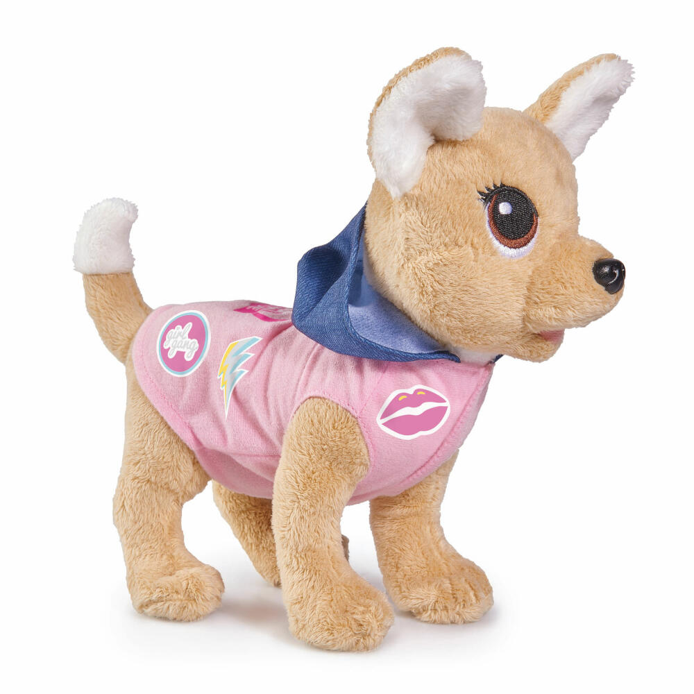 Simba Chi Chi Love Urban Plüschhund, Chihuahua, Jeans, Denim, Tragetasche, Stofftier, Sticker, Spielzeug, 20 cm, 105893244