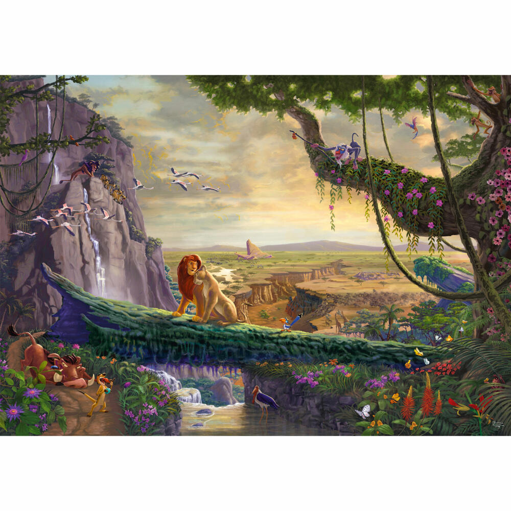 Schmidt Spiele Puzzle Disney Dreams Collection The Lion King Return to Pride Rock, Thomas Kinkade, Adult Puzzle, 6000 Pieces, 57396
