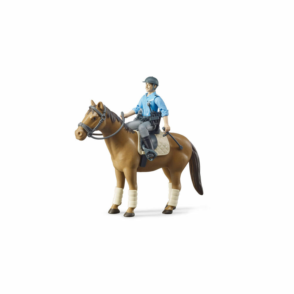 Bruder bworld Berittener Polizist, 15-tlg., Pferd, Polizei, Spiel Figur, Zubehör, Spielzeug, 62507