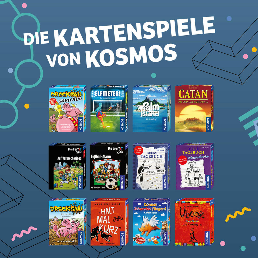 KOSMOS Greg's Diary - Pig Pile, Card Game, Children's Game, Reaction Game, Card Game, 741747