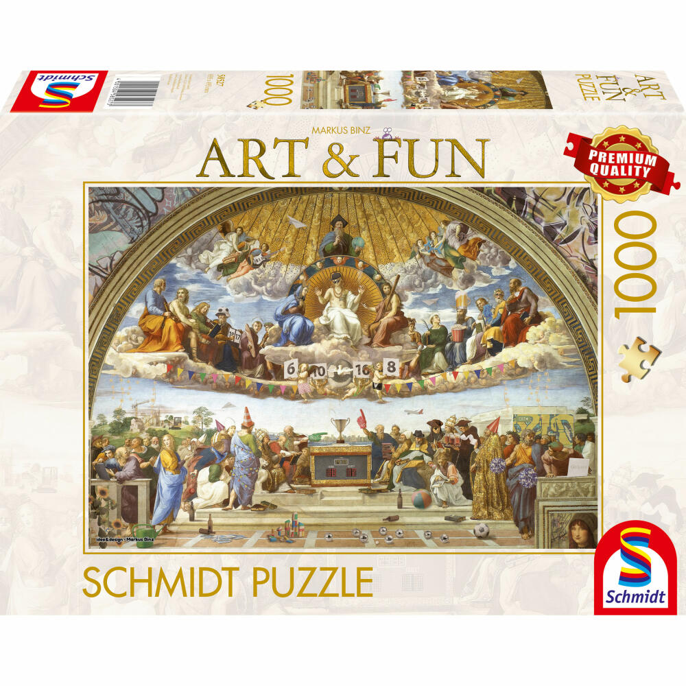 Schmidt Spiele Puzzle Disputation des Heiligen Sakraments 2024?, Erwachsenenpuzzle, Markus Binz, 1000 Teile, 58527