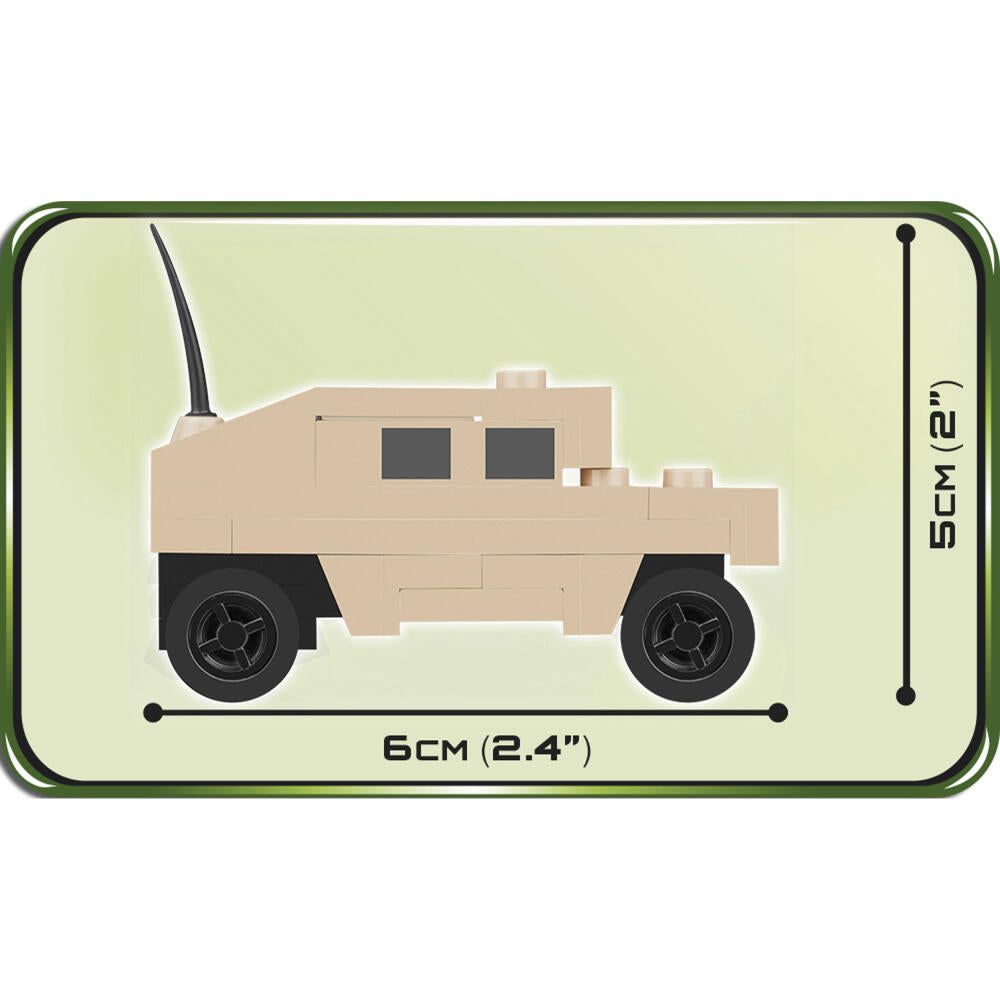 COBI World War 2 Nato AAT Vehicle Desert Nano, Vehicle, Military, Soldiers, Figure, Construction Bricks, 42 Parts, 2244
