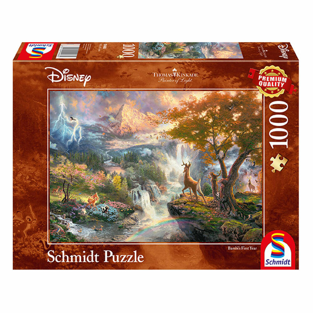 Schmidt Spiele Thomas Kinkade Disney Bambi, 1000 pieces, adult puzzle, puzzle, 59486
