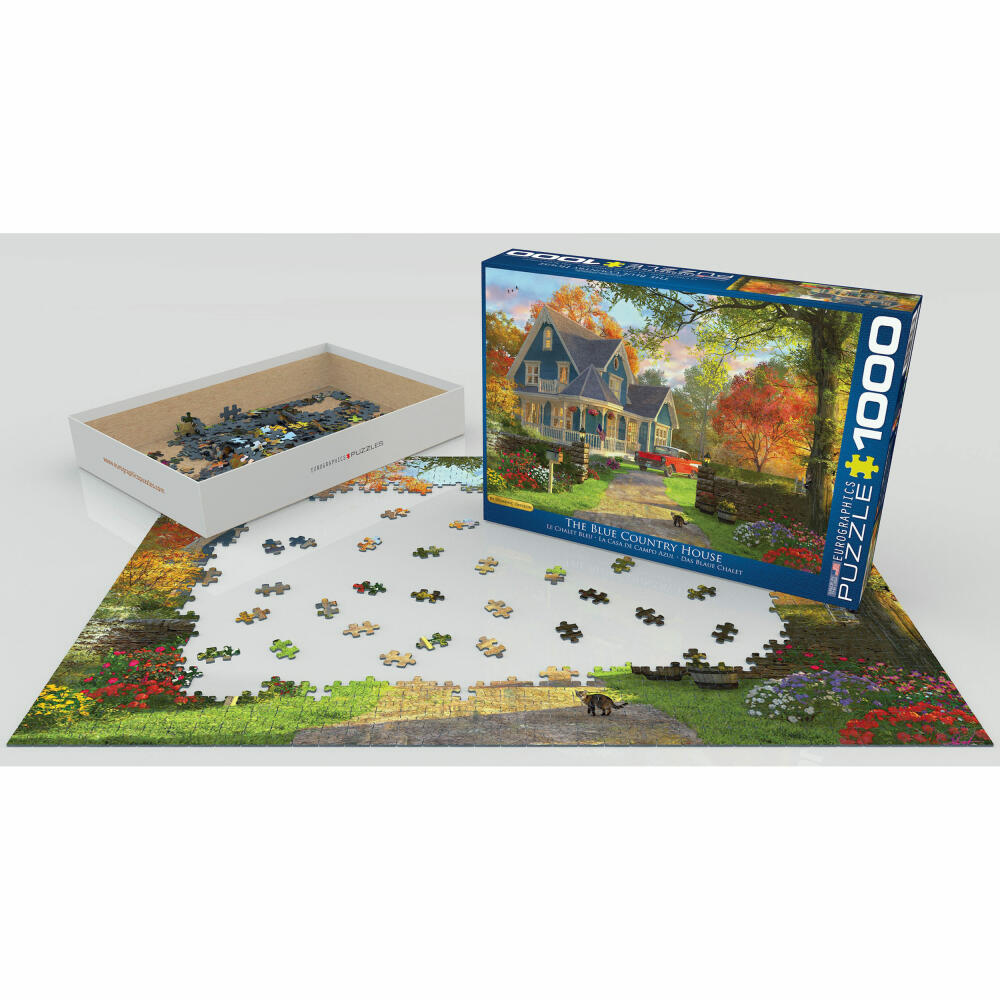 Eurographics Puzzle The Blue Country House by Dominic Davison, 1000 pieces, 68 x 48 cm, 6000-0978