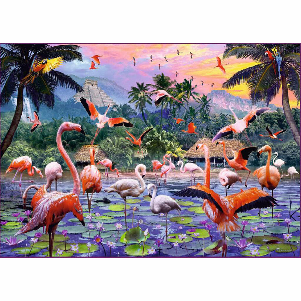 Ravensburger Puzzle Pinke Flamingos, Erwachsenenpuzzle, 1000 Teile, 12000574