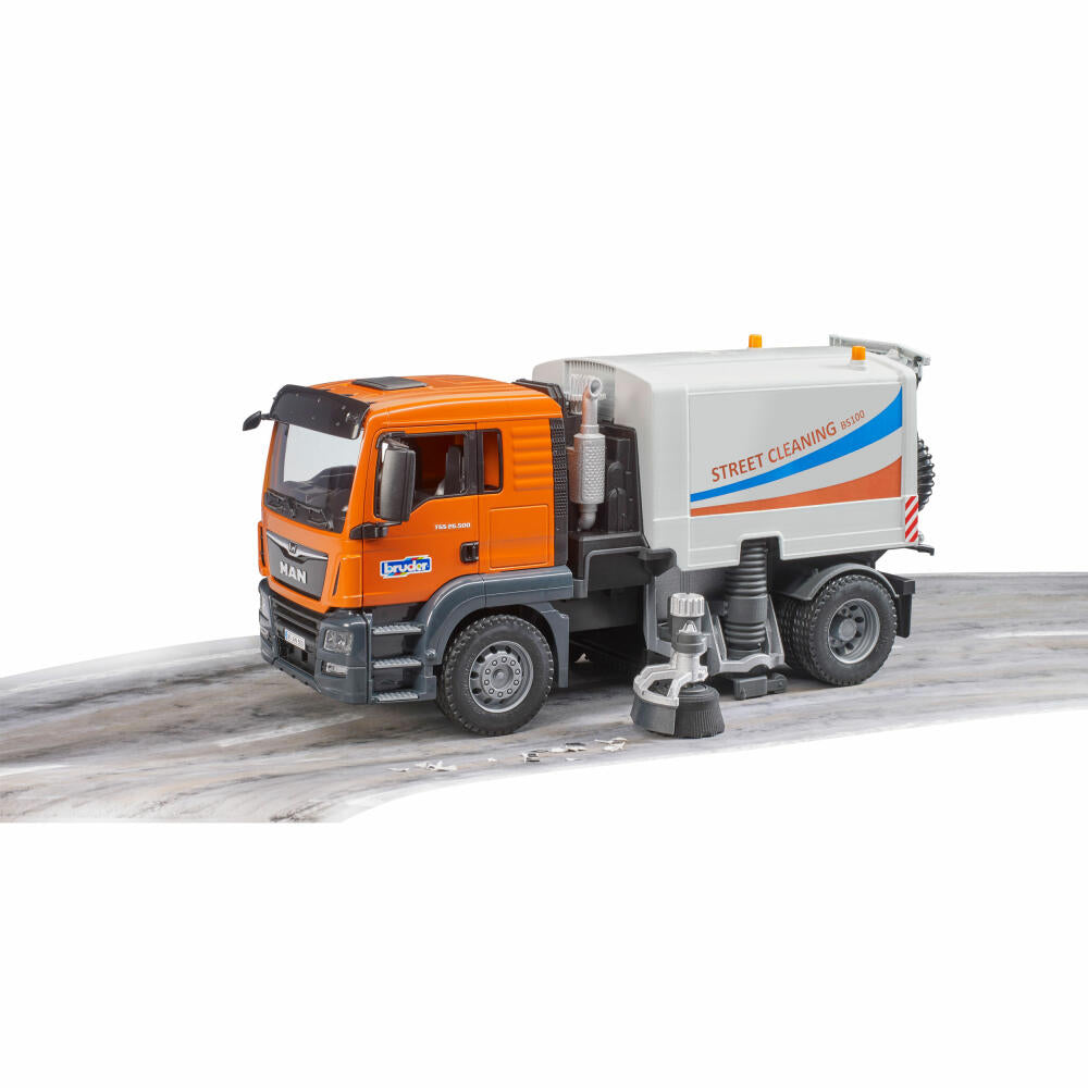 Bruder Commercial Vehicles MAN TGS Truck Street Cleaning, Sweeper, Model Vehicle, Model Vehicle, Toy, 03780