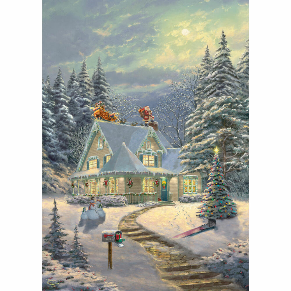 Schmidt Spiele Am Heiligabend, Thomas Kinkade, Puzzle, Erwachsenenpuzzle, 1000 Teile, 59935