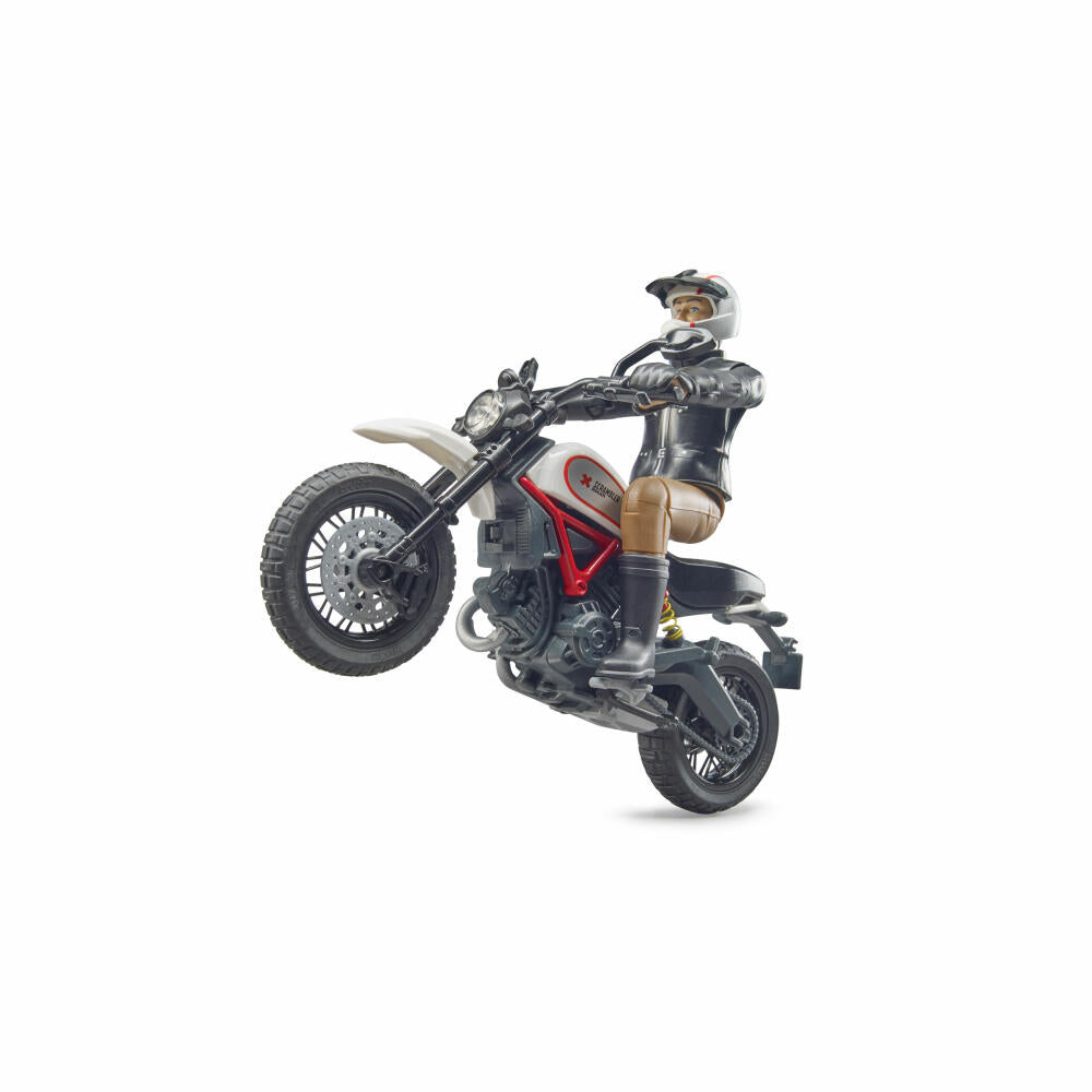 Bruder Freizeit Scrambler Ducati Desert Sled, mit Fahrer, Motorrad, Modellfahrzeug, Modell Fahrzeug, Spielzeug, 63051