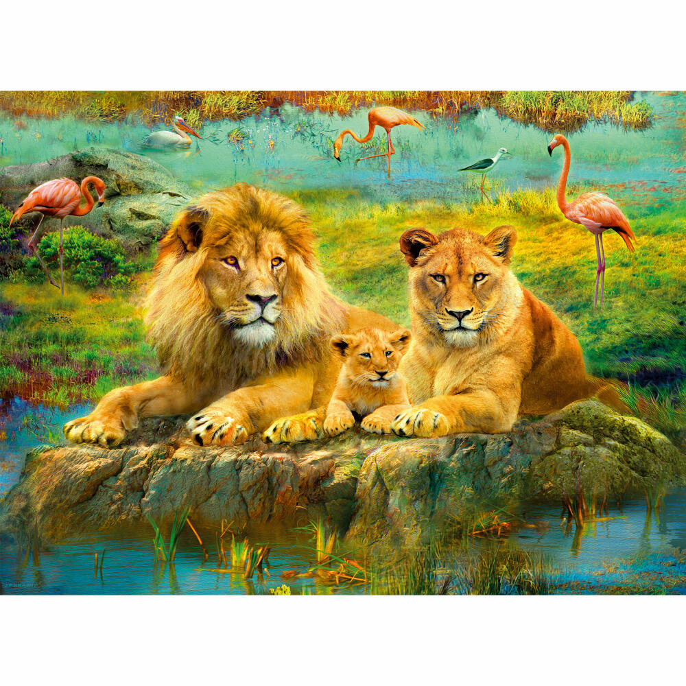 Ravensburger Puzzle Lions in the Savannah, Adult Puzzle, Adult Puzzles, Standard, 500 Pieces, 16584