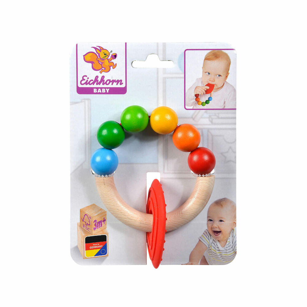 Eichhorn Baby Grasping Toy with Bite Plate, Chewing Ring, Teething Ring, Toy, 100017047