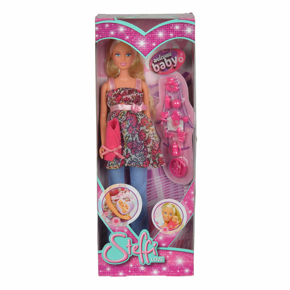 Simba Steffi Love, Welcome Baby, Pregnant, Doll, Dressing Doll, Plastic, 32.5 cm, 105734000