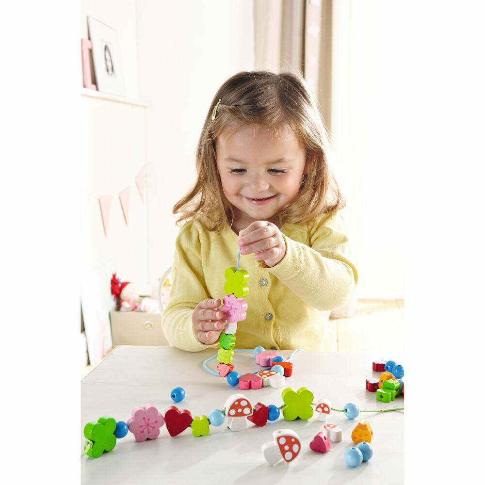 HABA Fädelspiel Glücksbringer, Fädel Spiel, Fädelspiele, Fädelkette, Fädelkreativ, Spielzeug, 302636