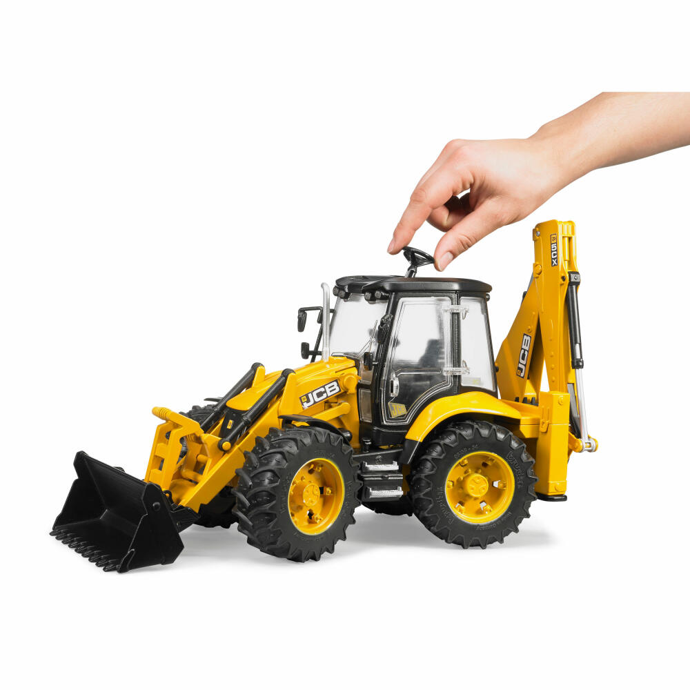 Bruder Baufahrzeuge JCB 5CX Eco Baggerlader, Bagger, Modellfahrzeug, Modell Fahrzeug, Spielzeug, 02454