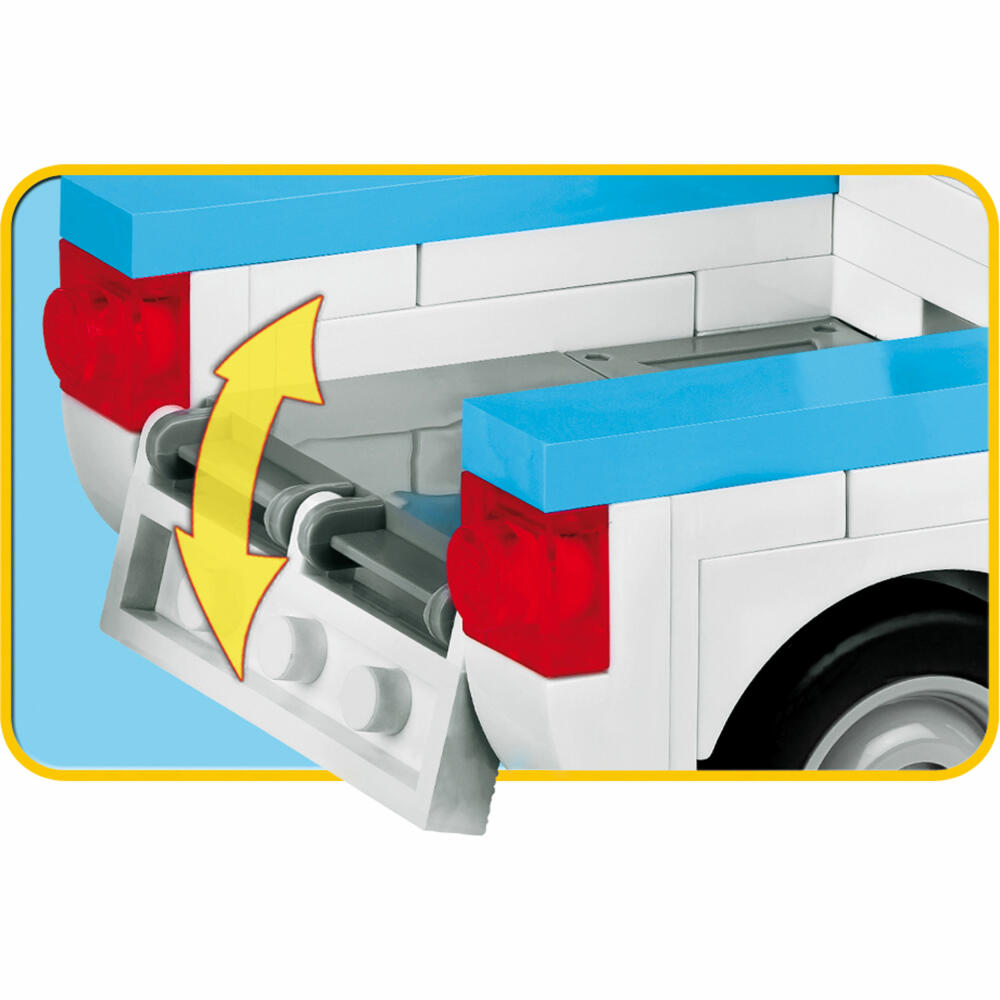 COBI Action Town Police Car, Polizeiauto, Polizist, Polizei, Fahrzeug, Spielzeug, Konstruktionsbausteine, 100 Teile, 1546