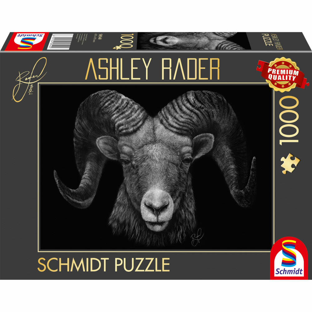 Schmidt Spiele Puzzle Dominance Widder Im Zeichen des Feuers, Ashley Rader, Erwachsenenpuzzle, 1000 Teile, 58540