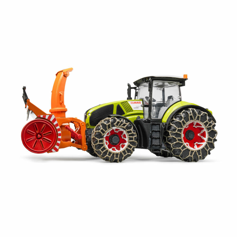 Bruder Agriculture Claas Axion 950, with snow chains and snow blower, tractor, model vehicle, model vehicle, toy, 03017