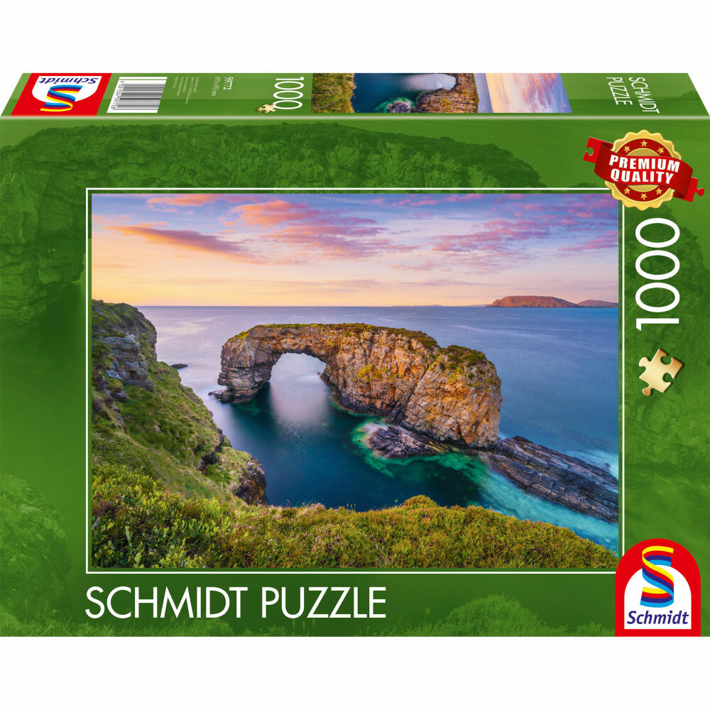 Schmidt Spiele Puzzle Ireland, Co.Donegal, Fanad, Great Pollet sea arch, Erwachsenenpuzzle, Standard, 1000 Teile, 59772