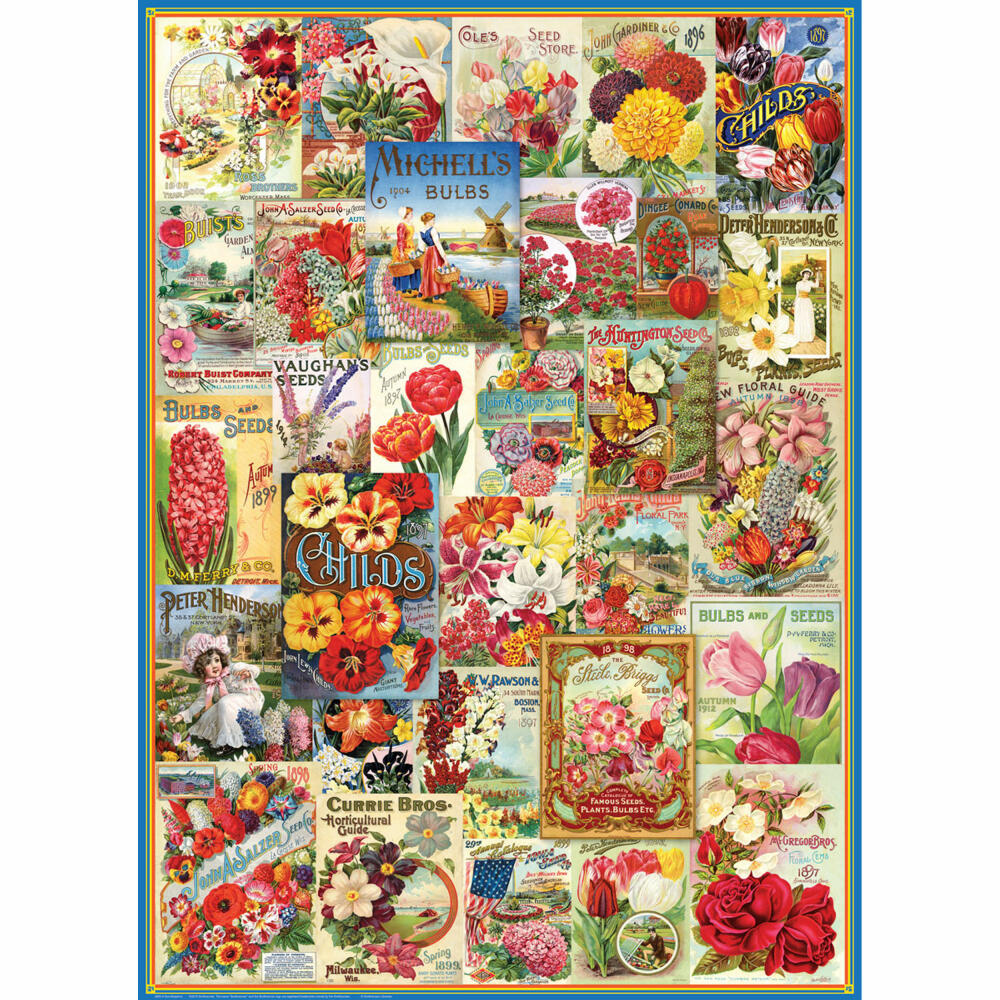 Eurographics Puzzle Flower Seed Catalogs, 1000 pieces, 68 x 48 cm, 6000-0806